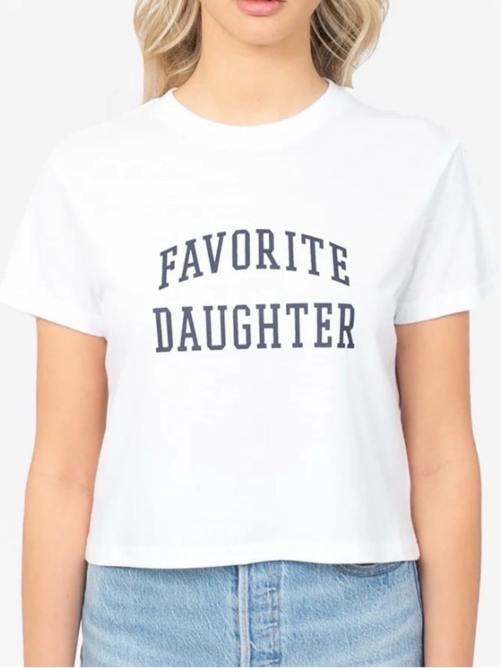 Favorite Daughter THE CROPPED COLLEGIATE TEE